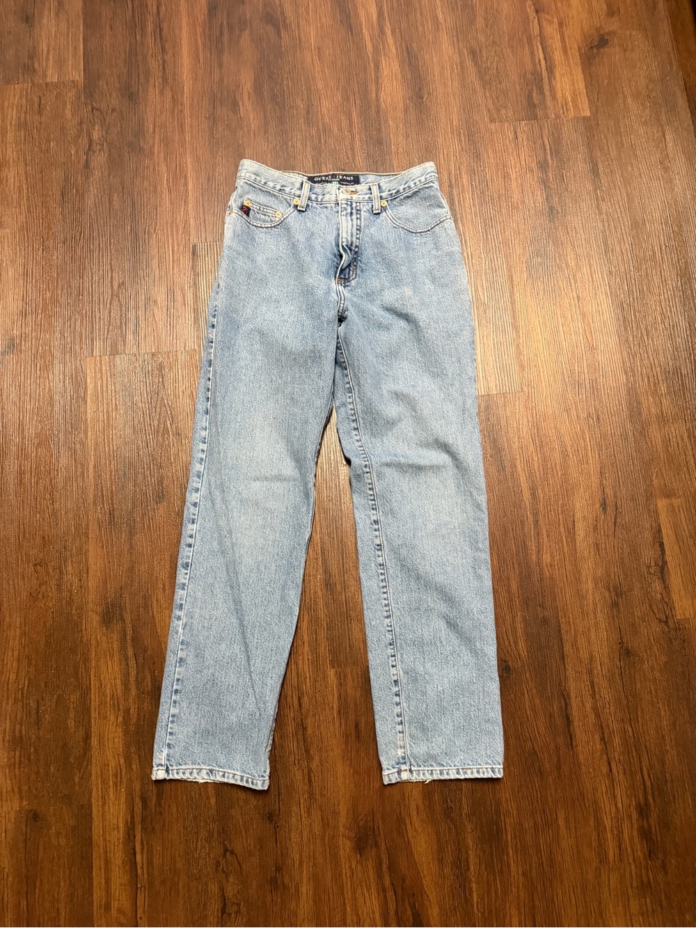 Vintage GUESS 90s Light Wash Straight Leg Jeans- Made in USA